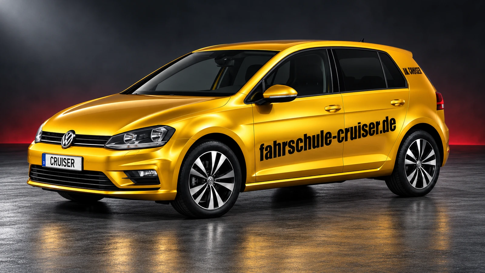 VW Golf 7 · Gold der Fahrschule Cruiser & Biker